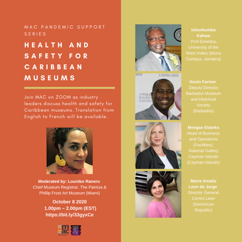 Pandemic Support Series - HEALTH AND SAFETY FOR CARIBBEAN MUSEUMS